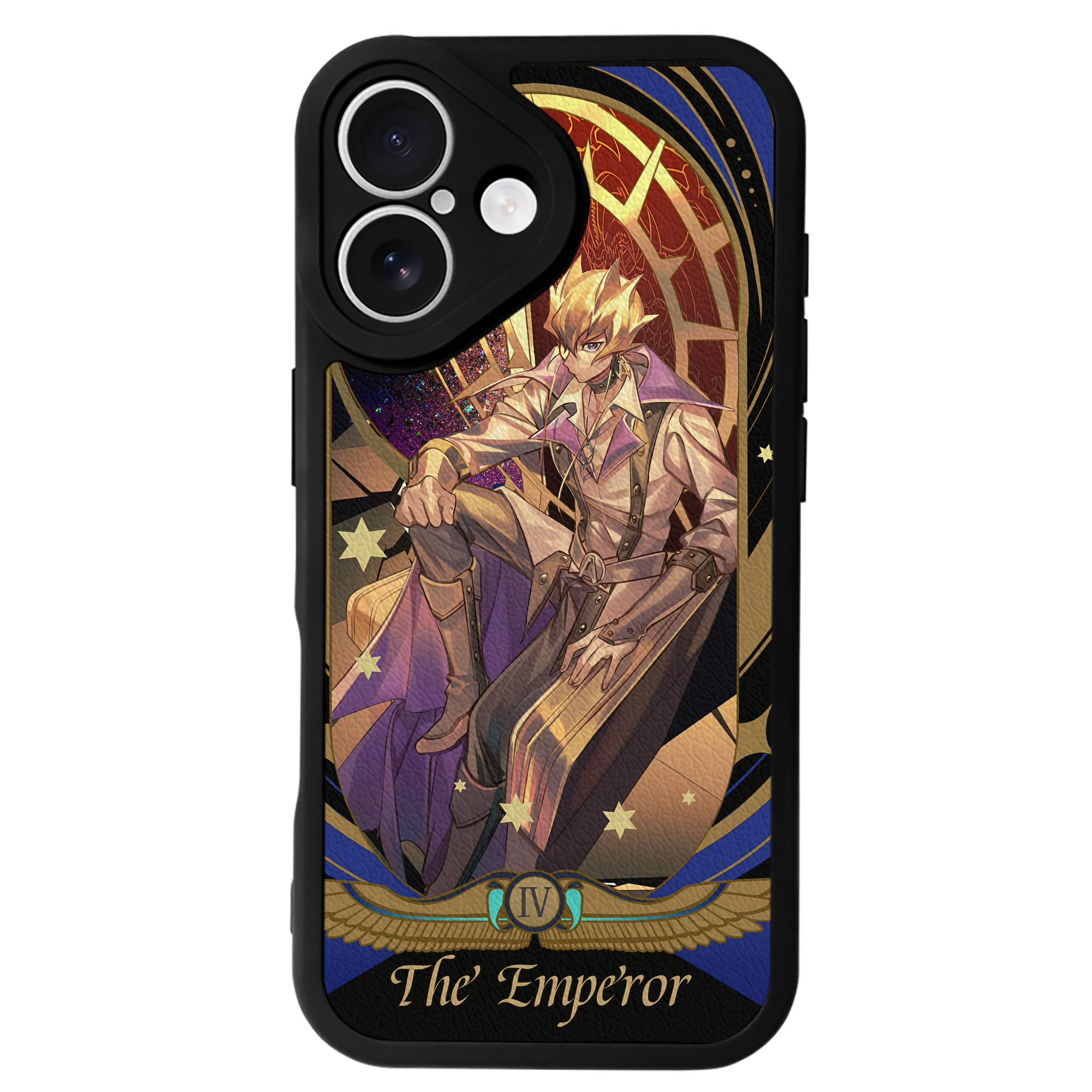 （画像用） 遊☆戯☆王 Yu-Gi-Oh! 【iPhone 16シリーズ対応】シリコンスマホケース（レザー調） 材質：シリコン